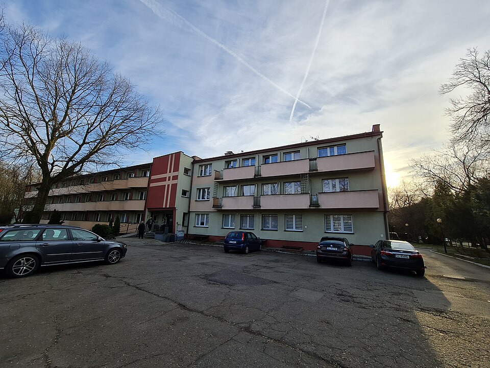 Bâtiment d’une maison de retraite à Zabrze, en Pologne.